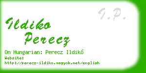ildiko perecz business card