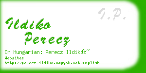 ildiko perecz business card